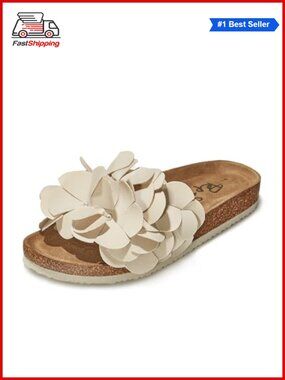 Women's Slide Sandals Open Toe Memory Foam Suede Insole Platform Summer